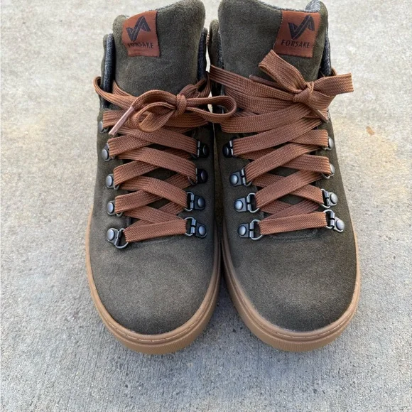 Forsake Lucie Mid Women’s 7.5 Olive Green Leather Hiking Boots Waterproof - Picture 3 of 9